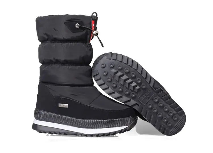 Winter women's Warm Plush Mid-calf Waterproof Snow Boot