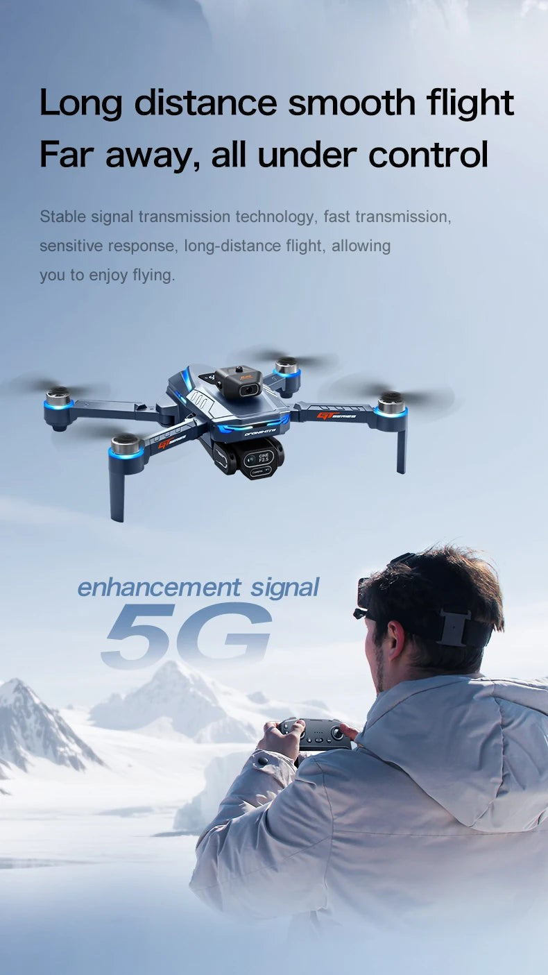GT8 Mini Drone 8K WiFi GPS HD Aerial Photography Quadcopter with Cameras Toys