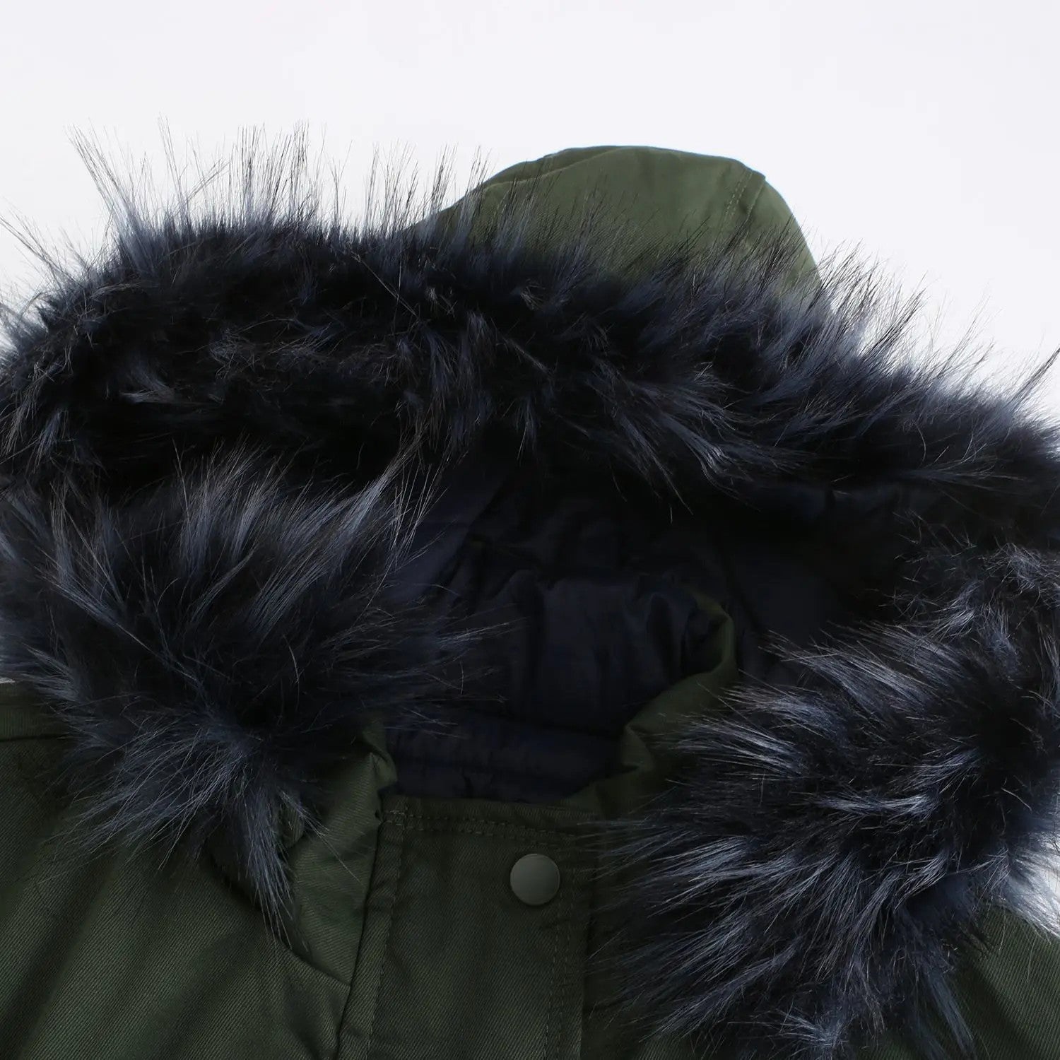 Double Sided Women's winter Thick Detachable Zipper Parka Jacket
