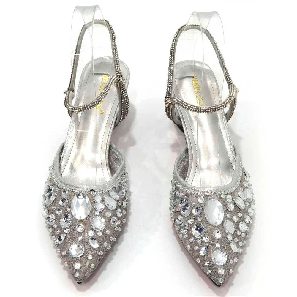 Italian Design Three-Dimensional Women's Bags And Ladies Heel Shoes