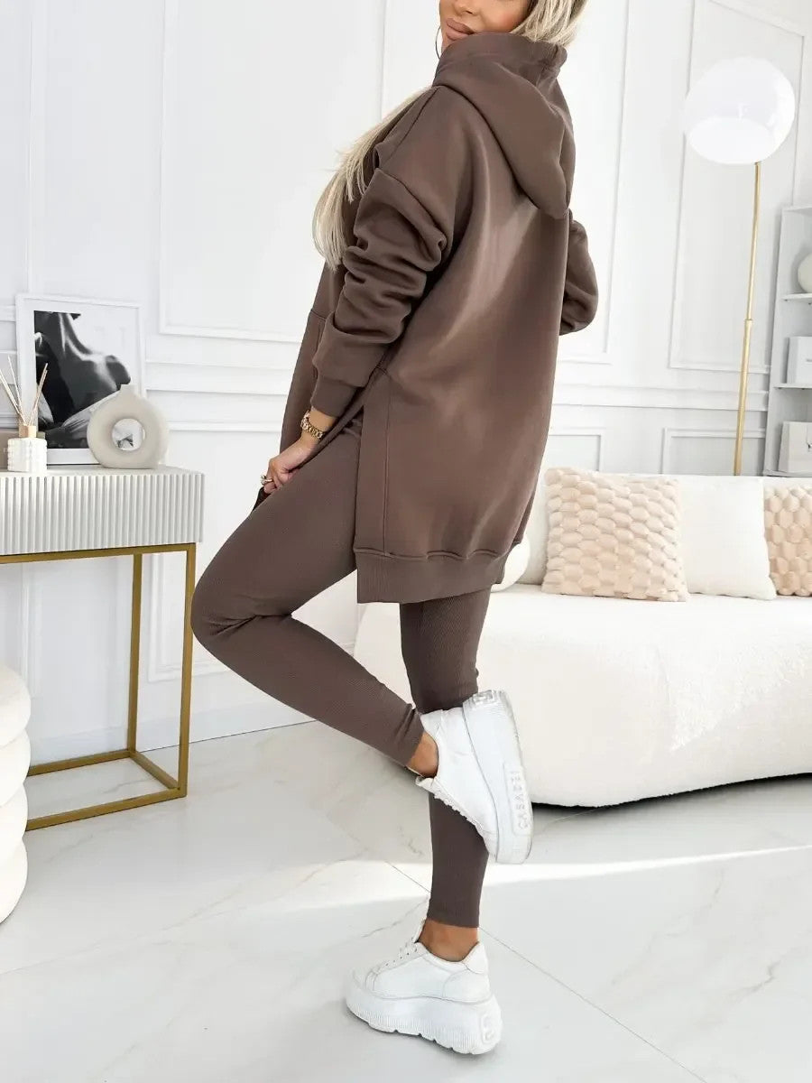 Women's Two Pieces Set Hooded Tracksuit Set