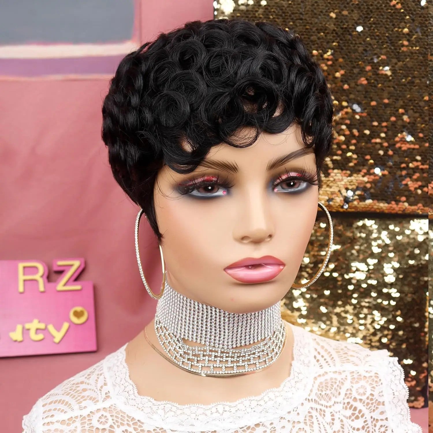 Short Pixie Synthetic Wig for Women