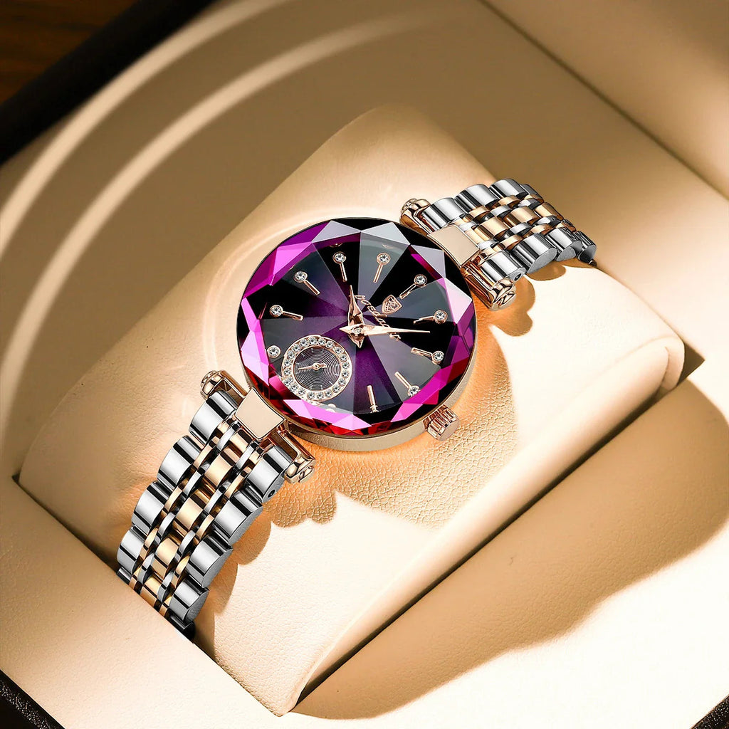 Luxury Elegant Ladies Wristwatch Waterproof Stainless Steel Watch for Woman