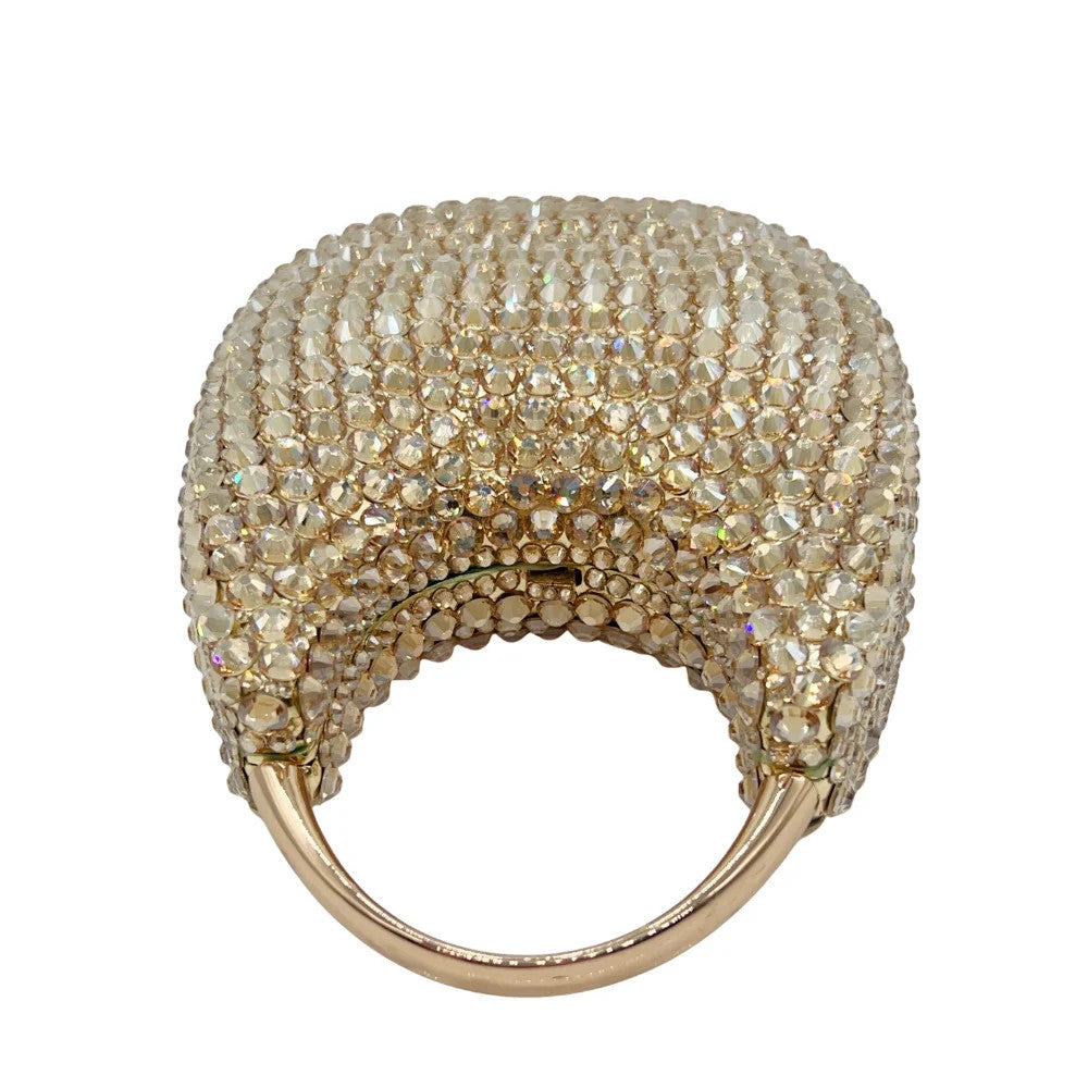 Women's Crystal Diamonds Chain Evening Clutch Bag