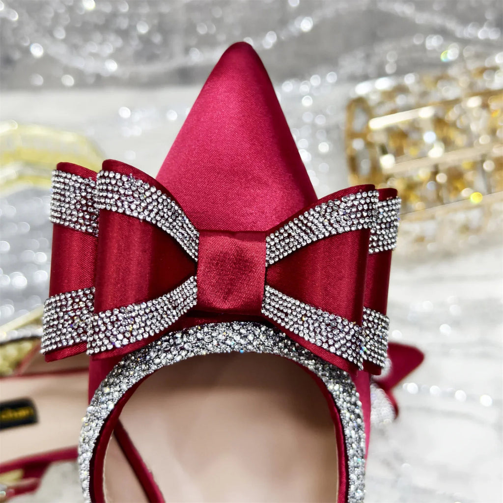 Women's Low Heels Shoes and Bags Italian Set