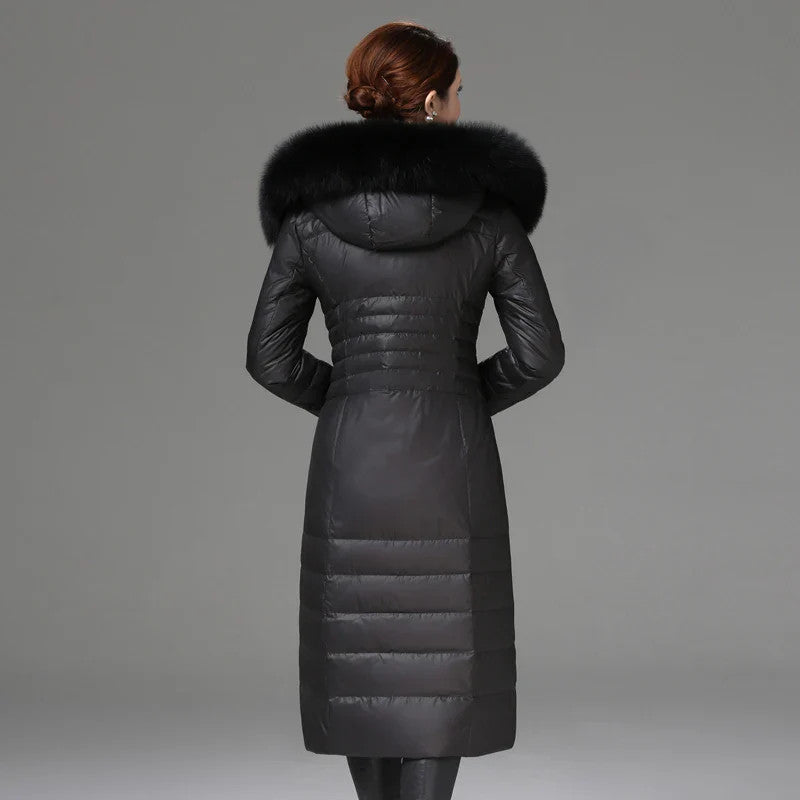 Women's Fashionable Hooded Thick Faux Fur Jacket