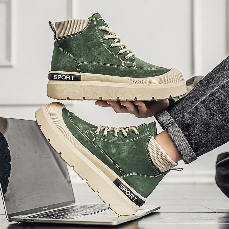 Men's High-Top Platform Casual Comfortable Winter Boots