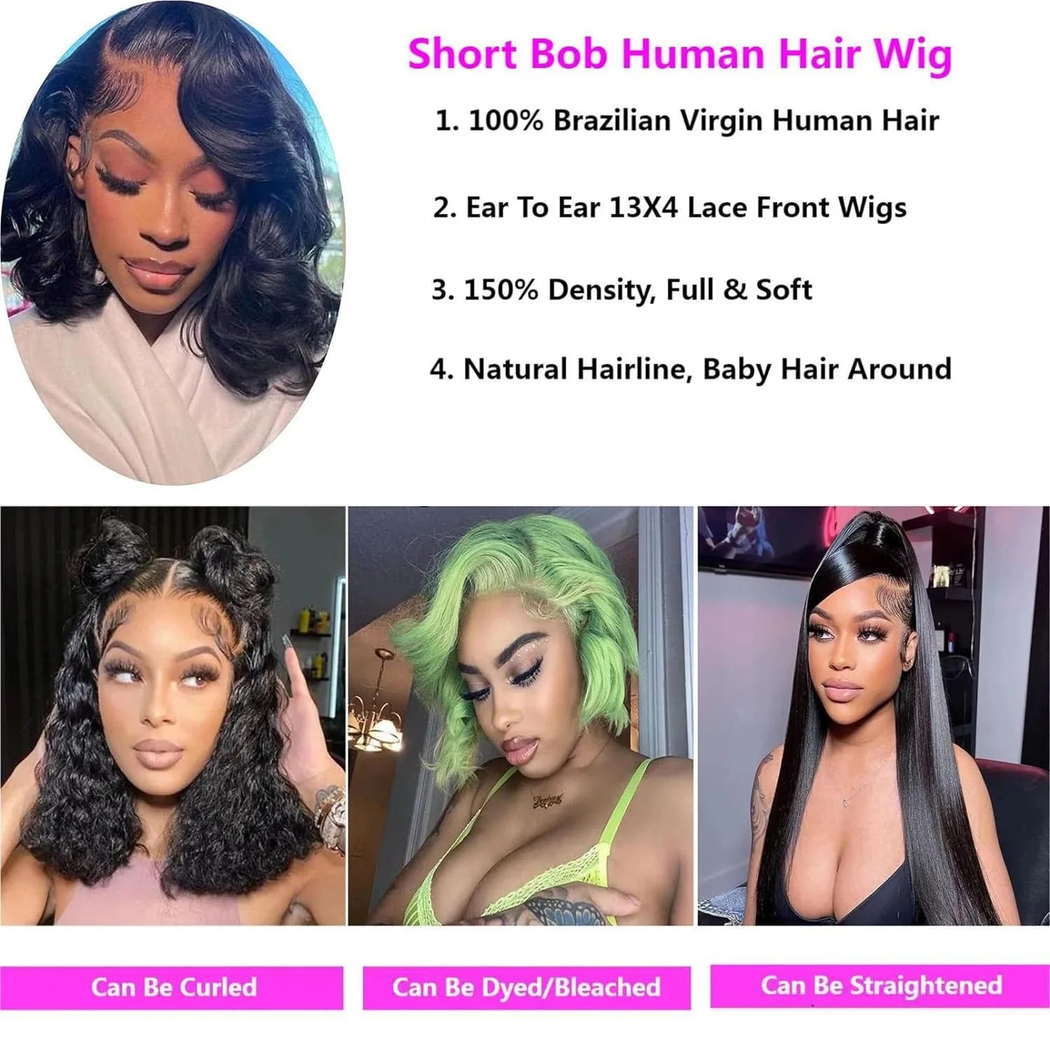 14 16 Inch BoB Wig Human Hair Body Wave 13x6 HD Lace Frontal Wigs Water Wave 5x5 Closure Glueless Brazilian Remy Raw For Women