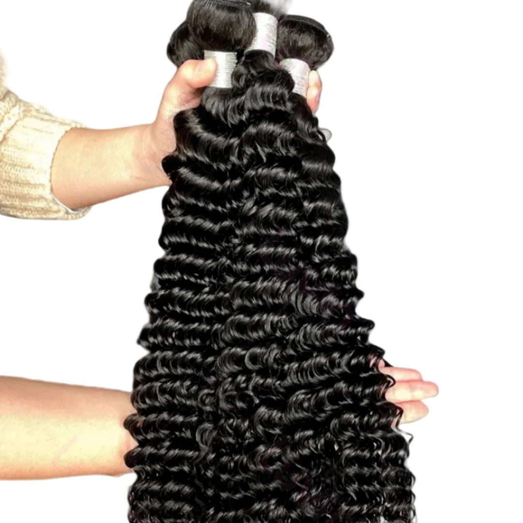 15A Burmese Curly Bundles Human Hair Deep Wave Raw 3 4 Bundle 100% Unprocessed Double Extensions Weave