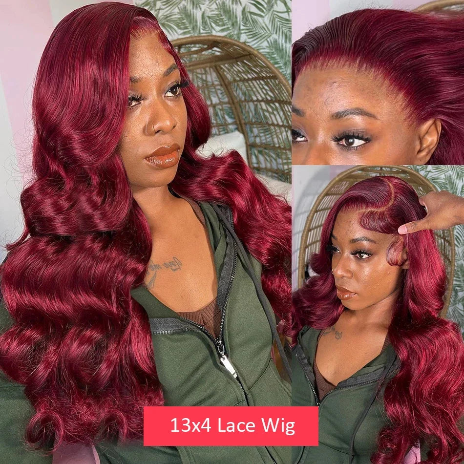 100% 34 Inch Brazilian Virgin Human Hair Wig Body Wave 13x4 HD Lace Frontal Wigs,180% Human Hair Glueless Lace Front Wig