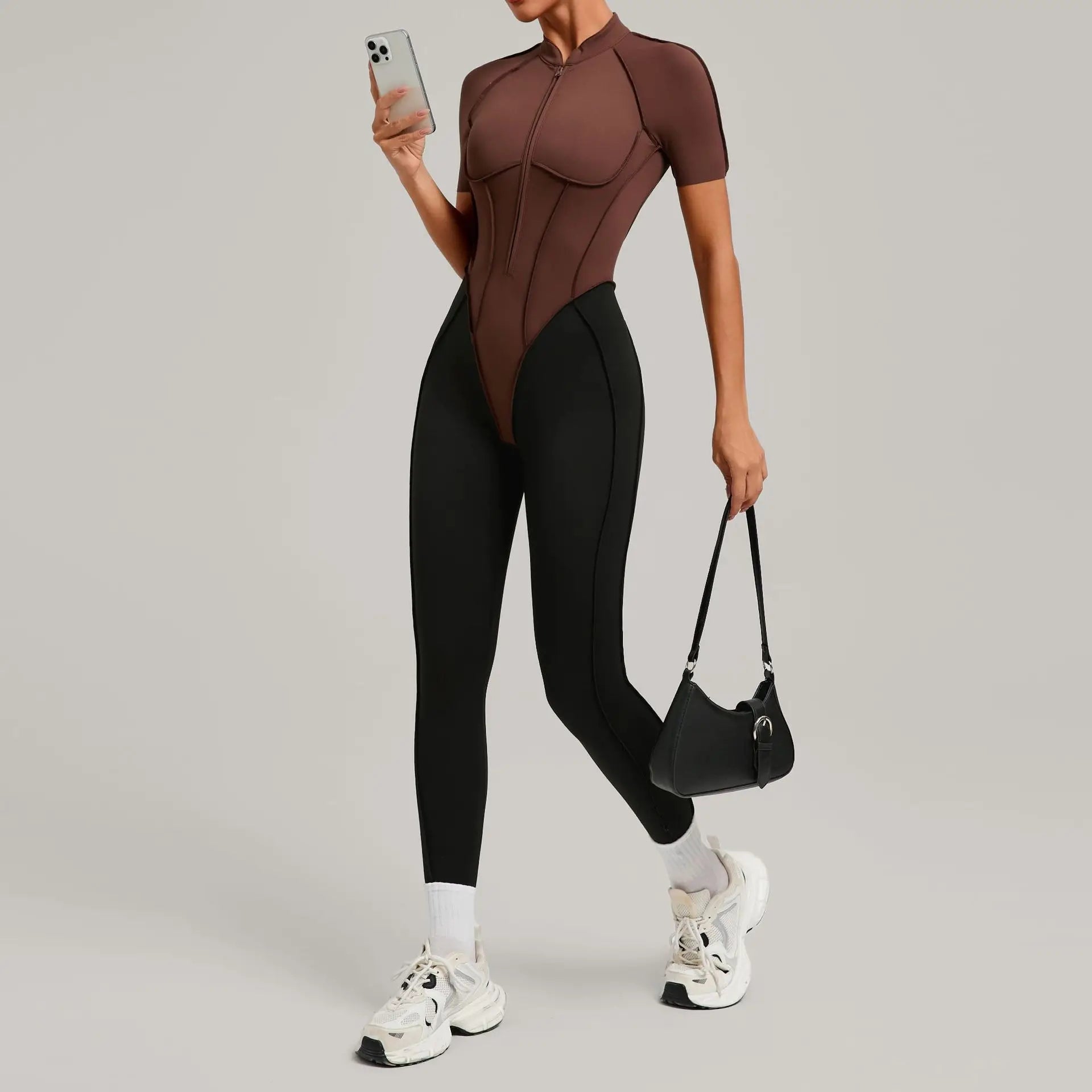 Yoga Set Sports Fitness Hollow Back Skinny Women One-Piece Jumpsuits Workout Legging Clothing Gym Bodysuit  XP83