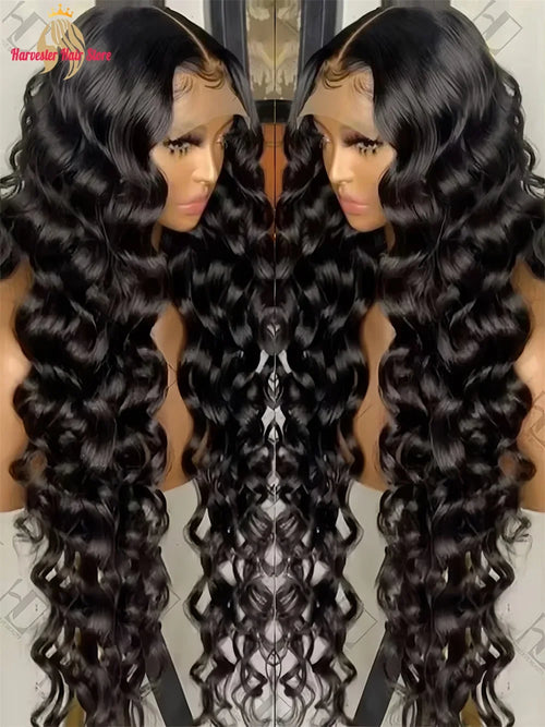40 Inch Loose Deep Wave Brazilian Human Hair Wig 13x6 HD Lace Frontal 13x4 Lace Wig Frontal for Women with Swiss Lace Average Cap Size