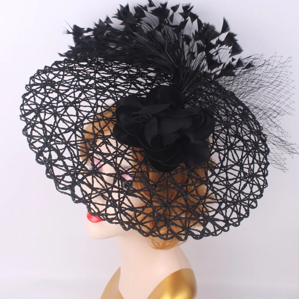 Floral Fascinator Headpiece - Bridal & Occasion Pillbox Hat