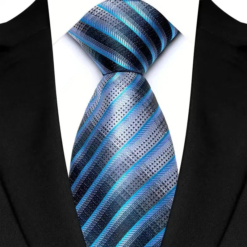 41 Colors 8CM Mens Ties Green Blue Plaid Stripes Floral Classic Business Jacquard Woven Neck ties For Wedding and Party