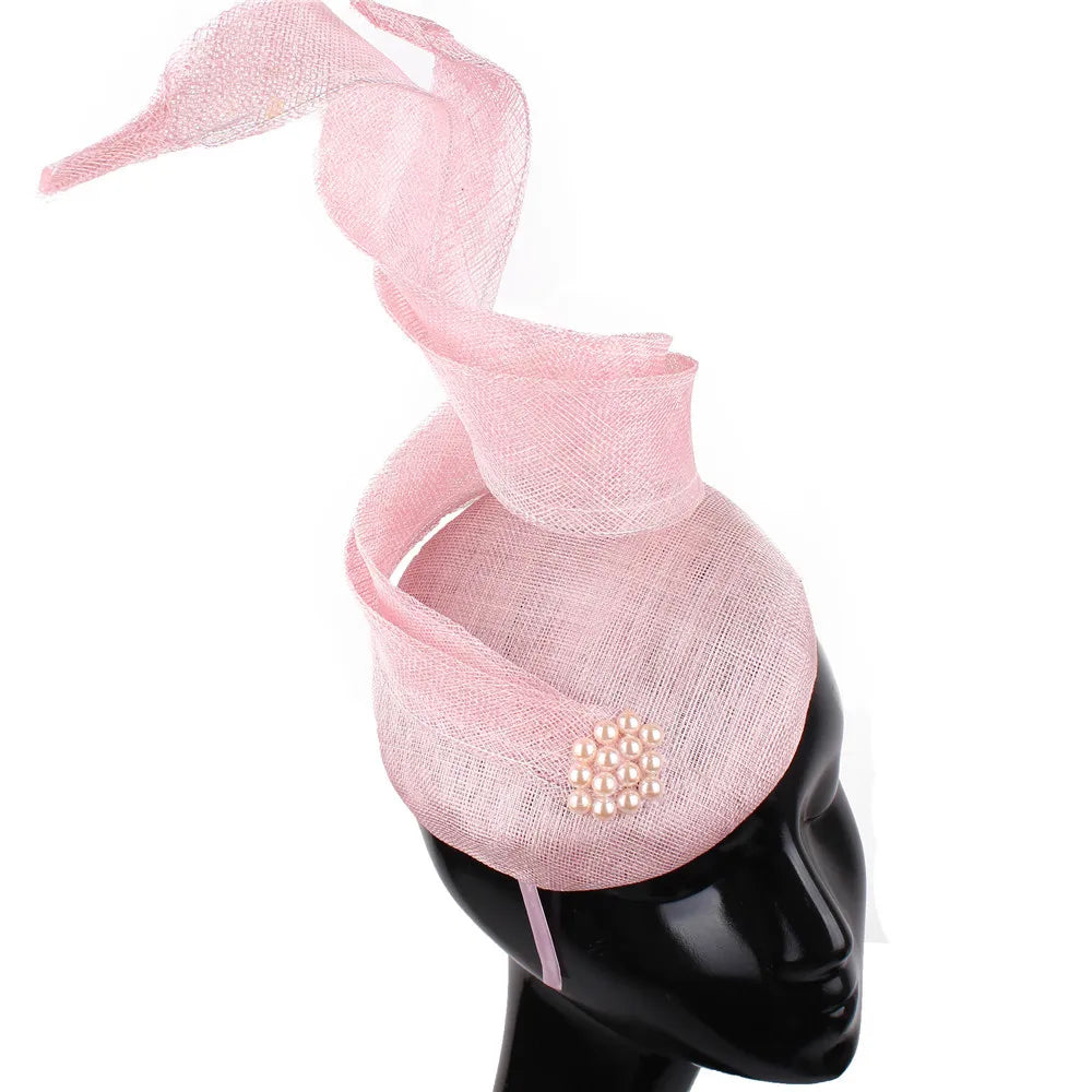 Women's Sinamay Fascinator Millinery Hat Cocktail Party Tea Chapeau Headbands