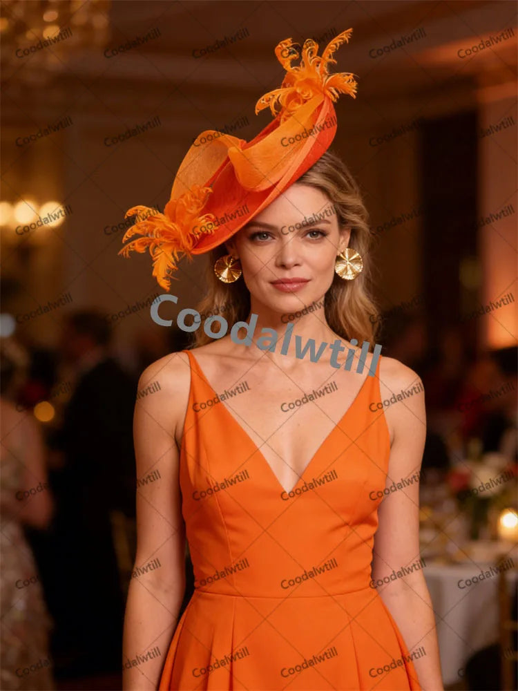Royal Ascot Women Femme Fascinator Hair Accessories Ladies Cocktail Derby Headpiece Feather Fancy Bride Wedding Pillbox Caps