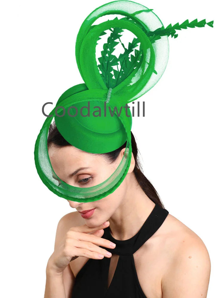 Charming Mesh Fascinator Hat Ladies Elegant Derby Beils Pillbox Fasciantor Feather Hair Accessories For Women Race Party Chapeau