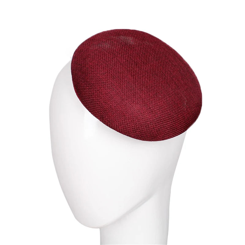 Women's Fascinator Hat With Rose Flower  Elegant Weddings Pillbox Cap Beautiful Luxury Derby Hat Chapeau