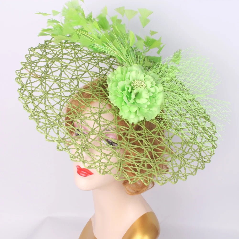 Floral Fascinator Headpiece - Bridal & Occasion Pillbox Hat