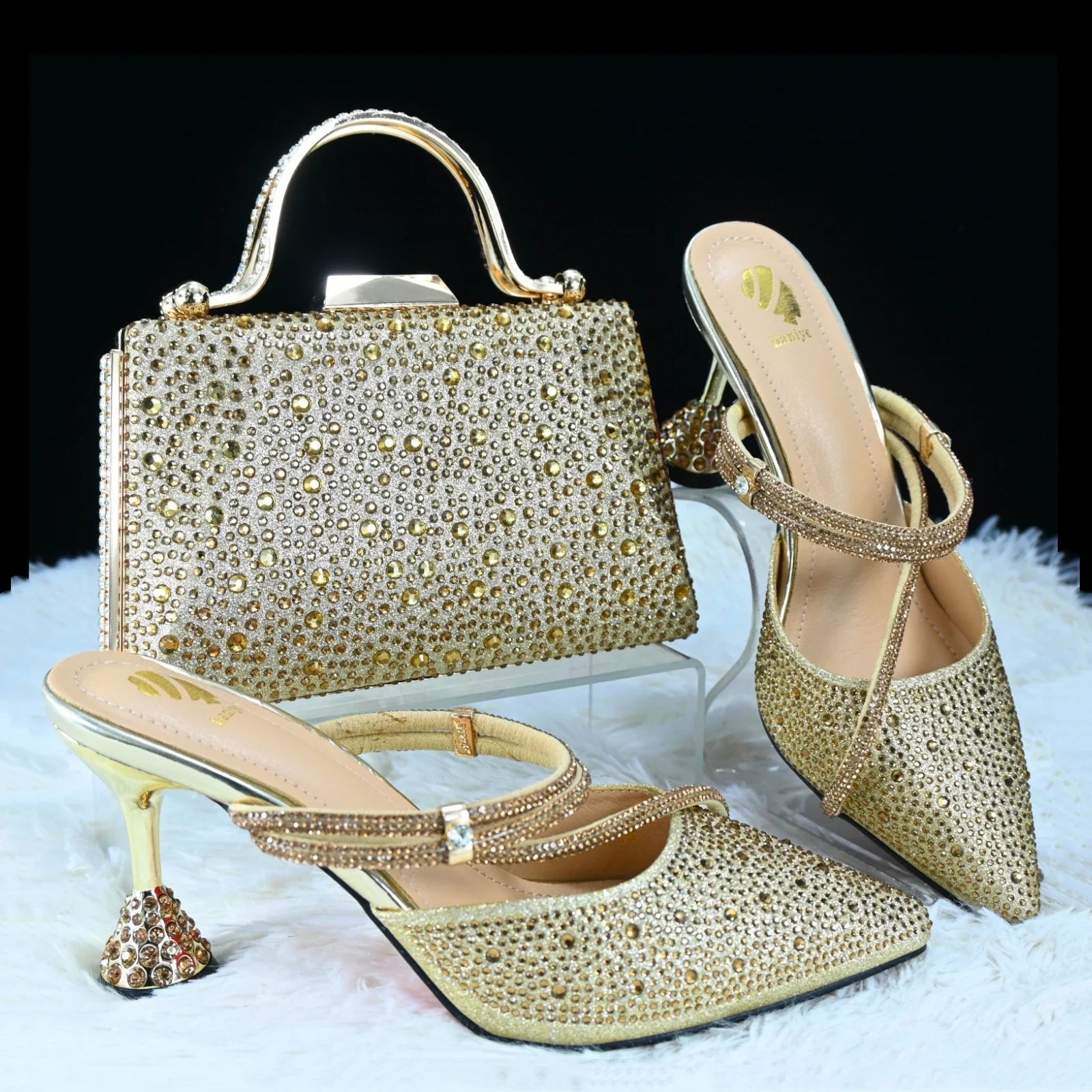 High Quality Italian Women's Shoes And Bag Set For Party