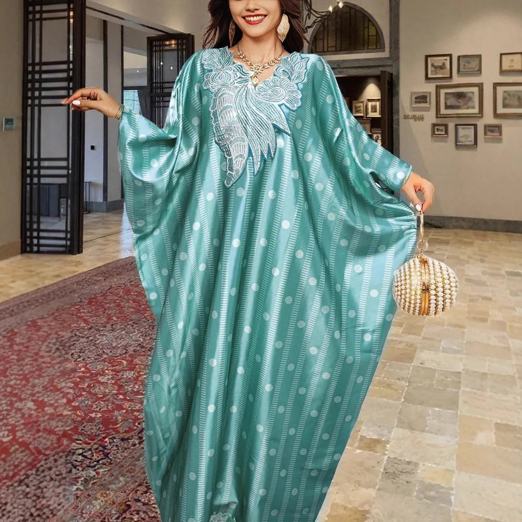Women African Muslim Fashion Kaftan Evening Party Dresses Boubou Outfits