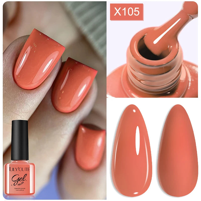 UV Gel Nail Polish | Brown Red Purple Coffee Shades | HotTrendyPicks