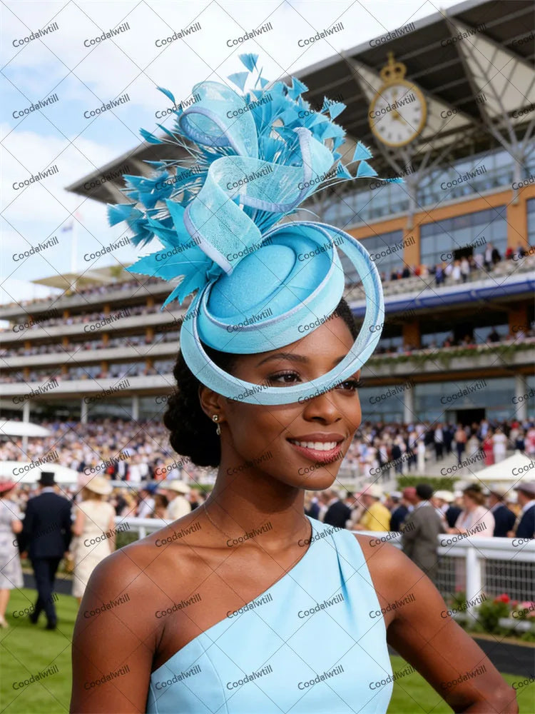 Wedding Mesh Pillbox Fascinator Hat Ladies Bride Kentucky Wedding Headwear Cocktail Church Party Chapeau Cap With Feather Clips