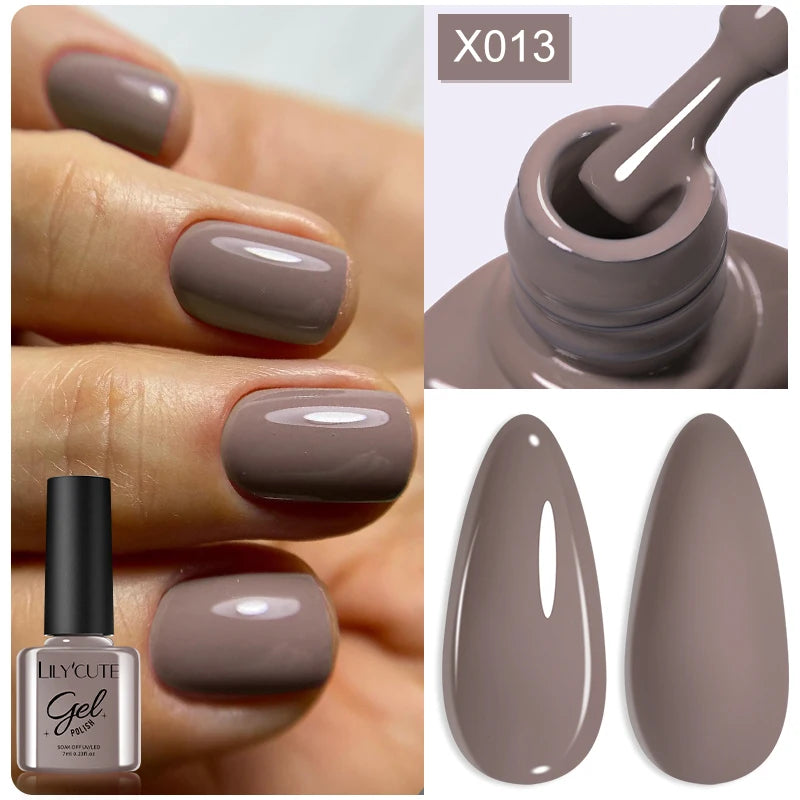 UV Gel Nail Polish | Brown Red Purple Coffee Shades | HotTrendyPicks