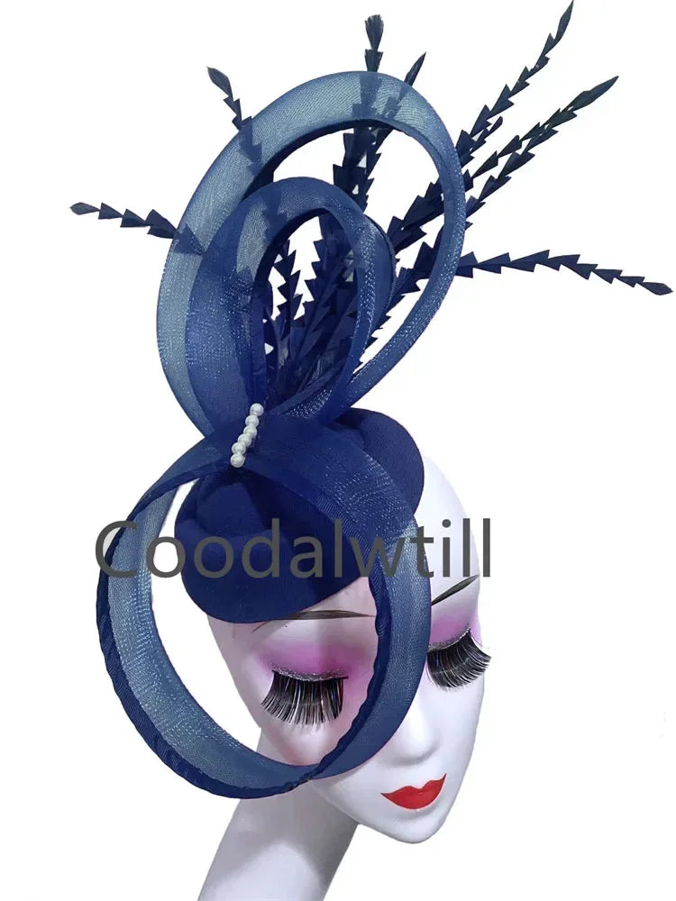 Women Vintage Pillbox Cap Headband Elegant Cocktail Kentucky Headpiece Fascinators