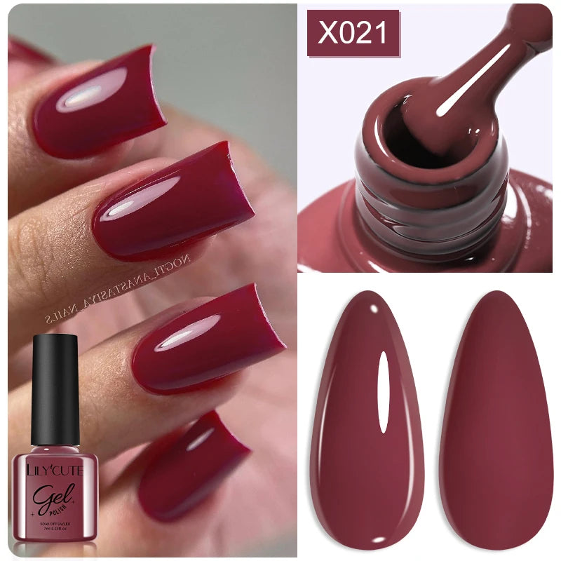 UV Gel Nail Polish | Brown Red Purple Coffee Shades | HotTrendyPicks