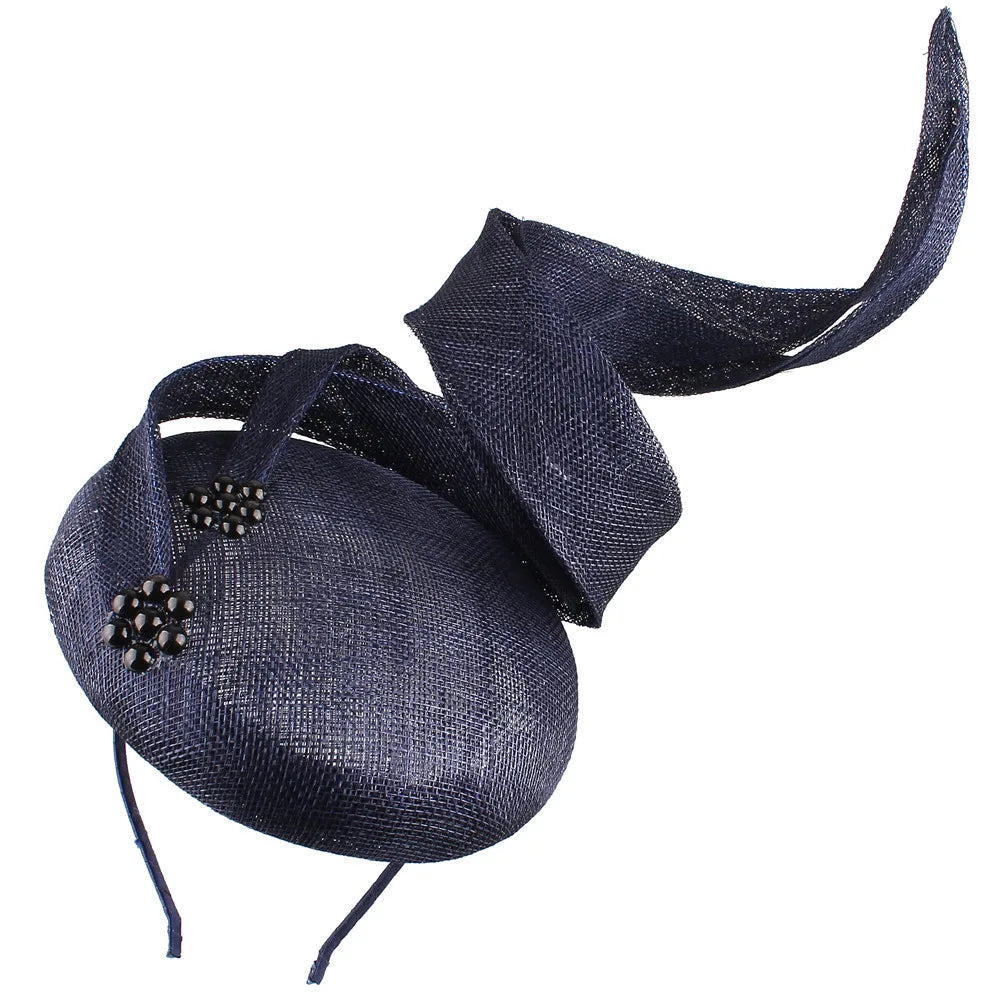 New 4-layer Sinamay Fascinator Millinery Hat Cocktail Occasion Women Party Tea Chapeau Headbands Female Bridal Married Headpiece
