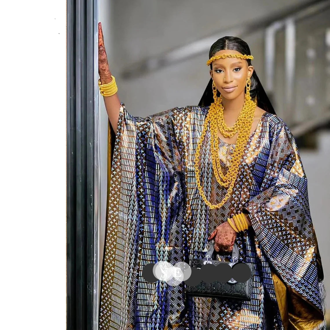 African Traditional  Print Bazin Rich Bubu Dress Original Dashiki