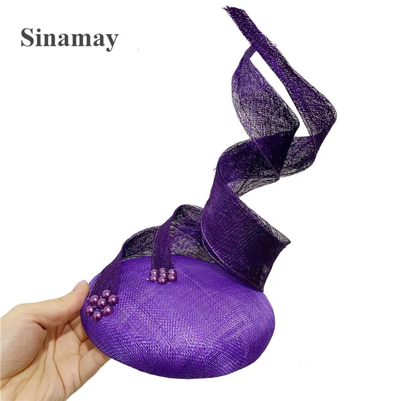 Women's Sinamay Fascinator Millinery Hat Cocktail Party Tea Chapeau Headbands
