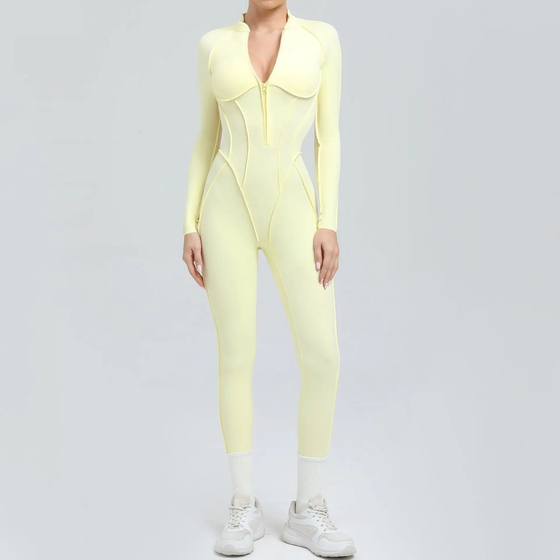 Yoga Set Sports Fitness Hollow Back Skinny Women One-Piece Jumpsuits Workout Legging Clothing Gym Bodysuit  XP83