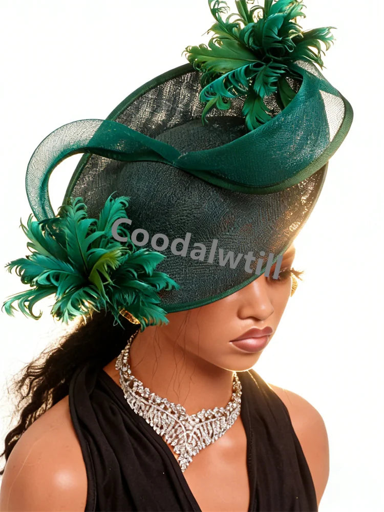 Women's Fascinator Derby Headpiece Feather Fancy Caps