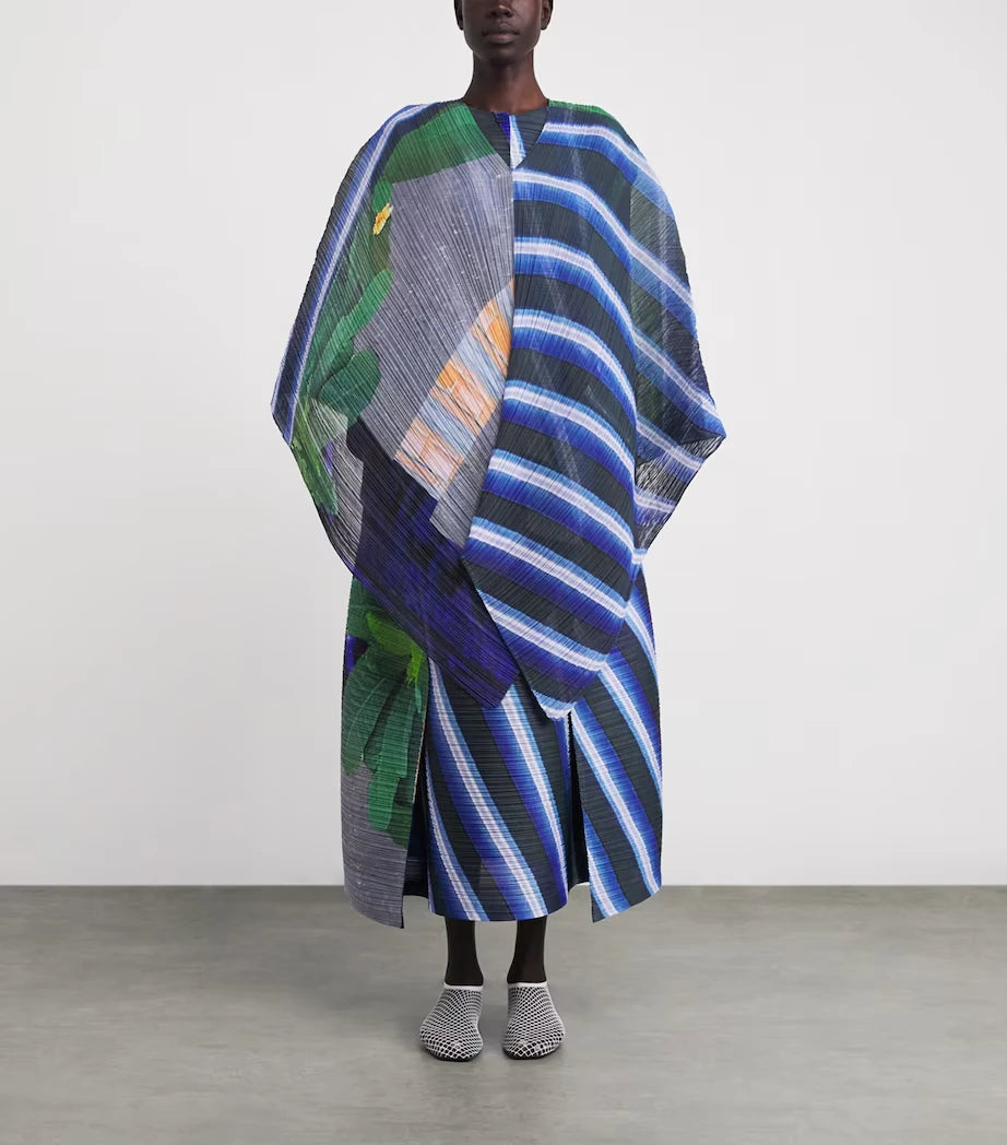 Miyake Fold Spring/Summer New Product Printed Women's Cloak