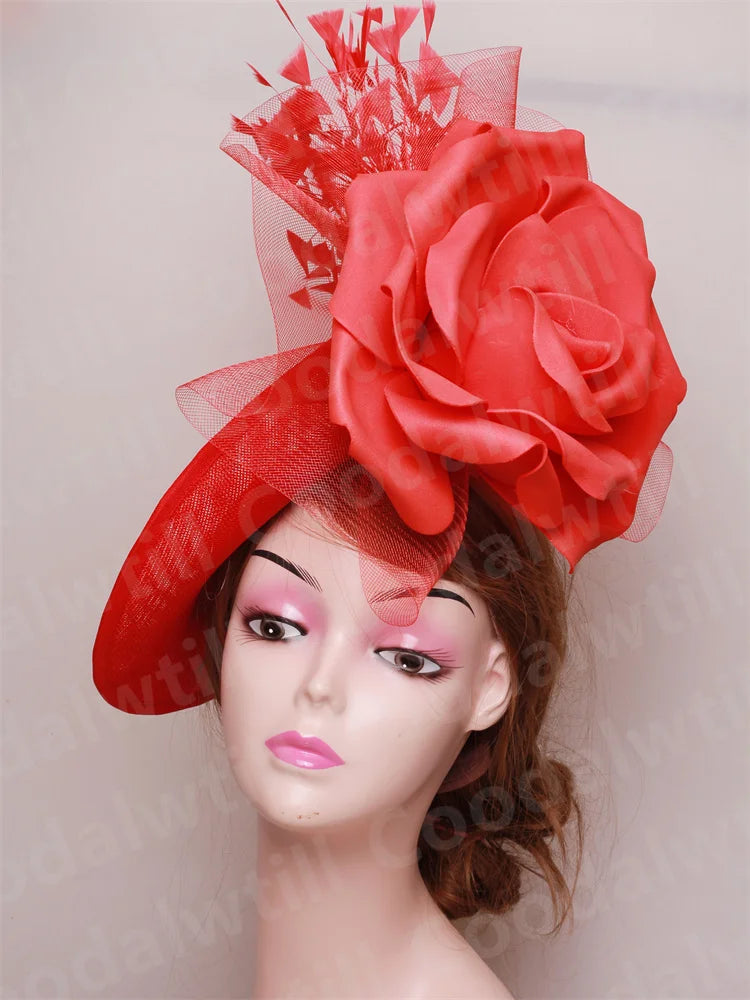 Women's Formal Tea Party Headpiece and Cocktail Church Chapeau Cap Headband Millinery