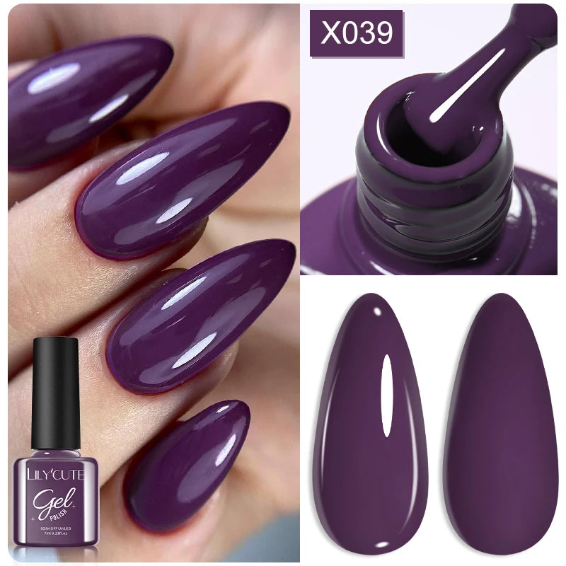 UV Gel Nail Polish | Brown Red Purple Coffee Shades | HotTrendyPicks