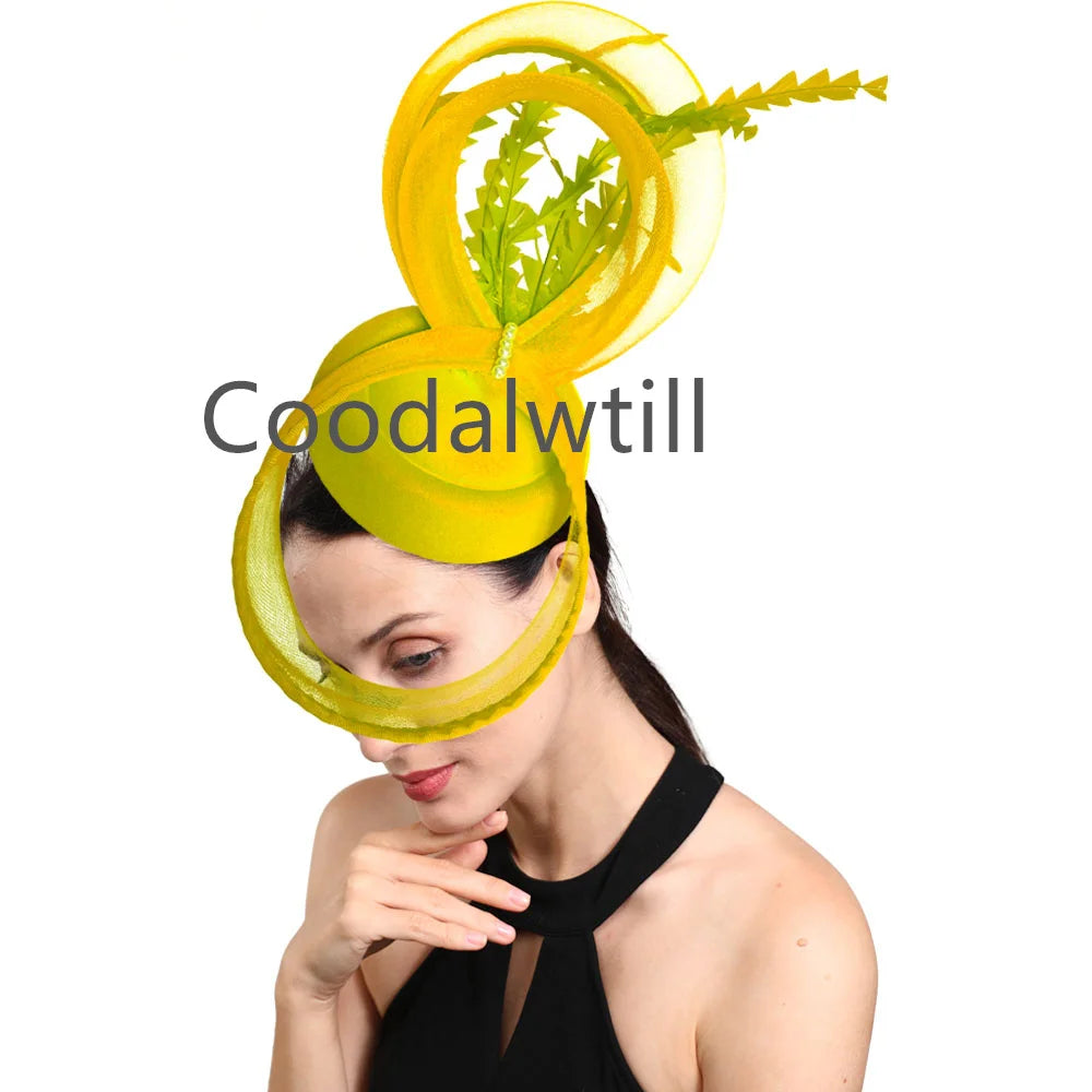 Charming Mesh Fascinator Hat Ladies Elegant Derby Beils Pillbox Fasciantor Feather Hair Accessories For Women Race Party Chapeau