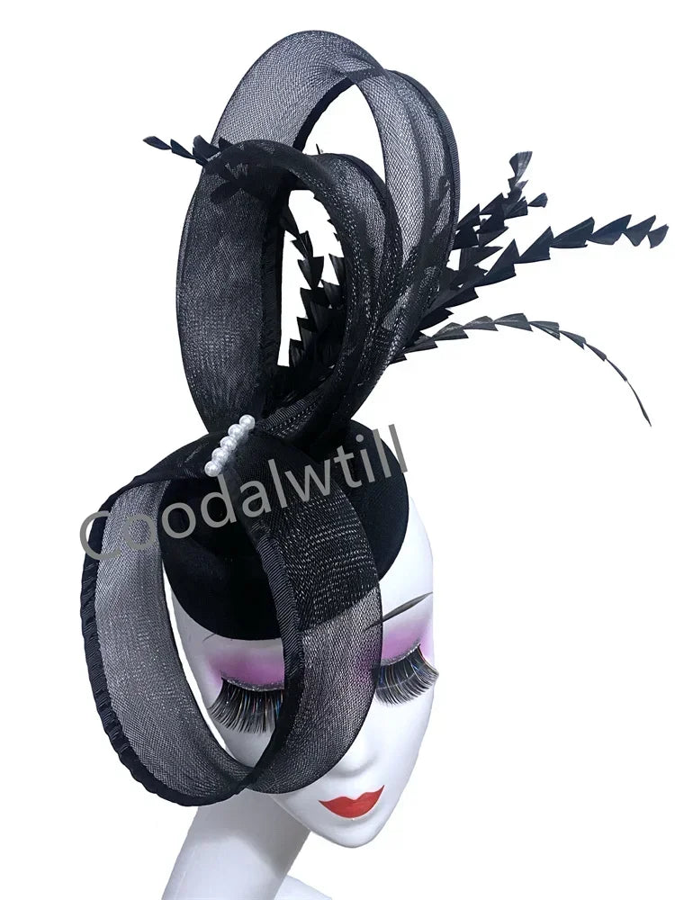 Women Vintage Pillbox Cap Headband Elegant Cocktail Kentucky Headpiece Fascinators