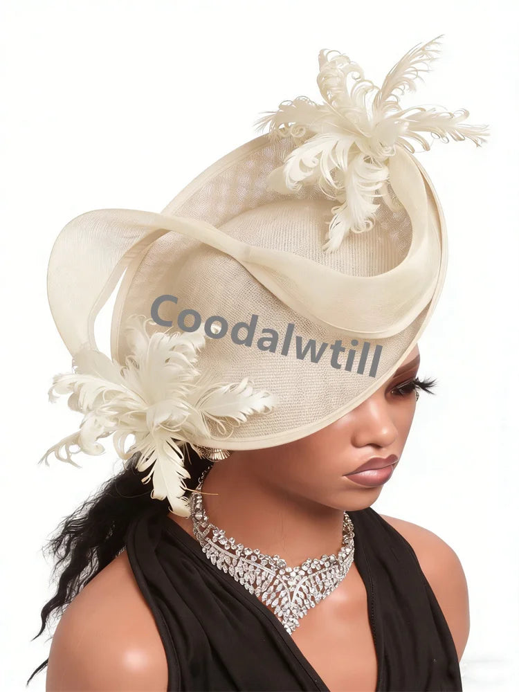 Women's Fascinator Derby Headpiece Feather Fancy Caps