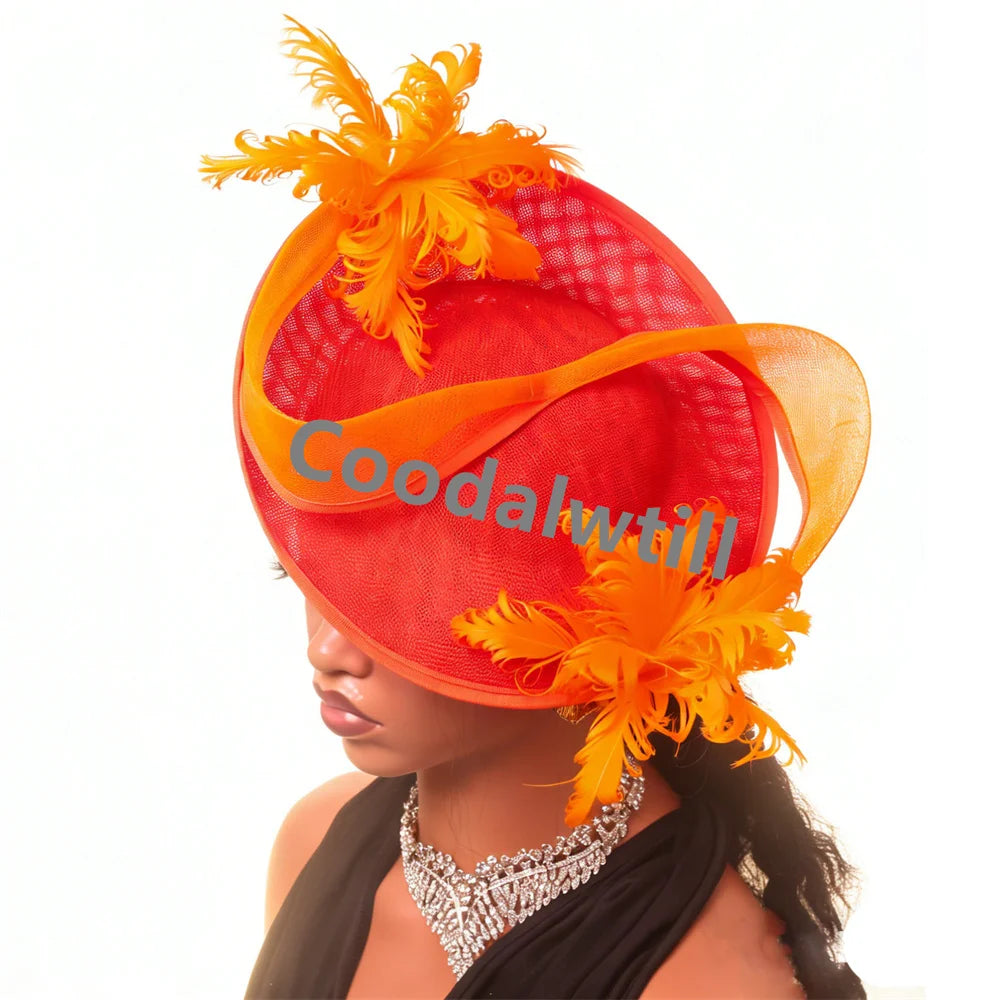 Royal Ascot Women Femme Fascinator Hair Accessories Ladies Cocktail Derby Headpiece Feather Fancy Bride Wedding Pillbox Caps