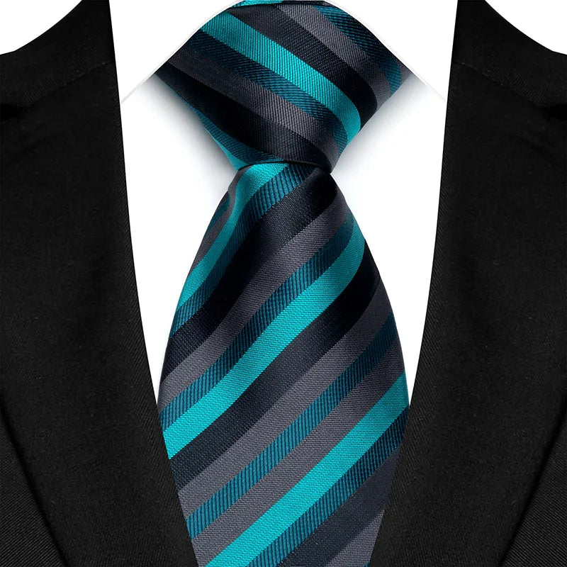 41 Colors 8CM Mens Ties Green Blue Plaid Stripes Floral Classic Business Jacquard Woven Neck ties For Wedding and Party
