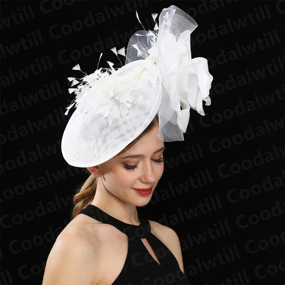 Purple Wedding Fascinator Hat Women Church Cocktail Pillbox Cap Ladies Party Tea Chapeau Cap Headband WomanWedding Millinery