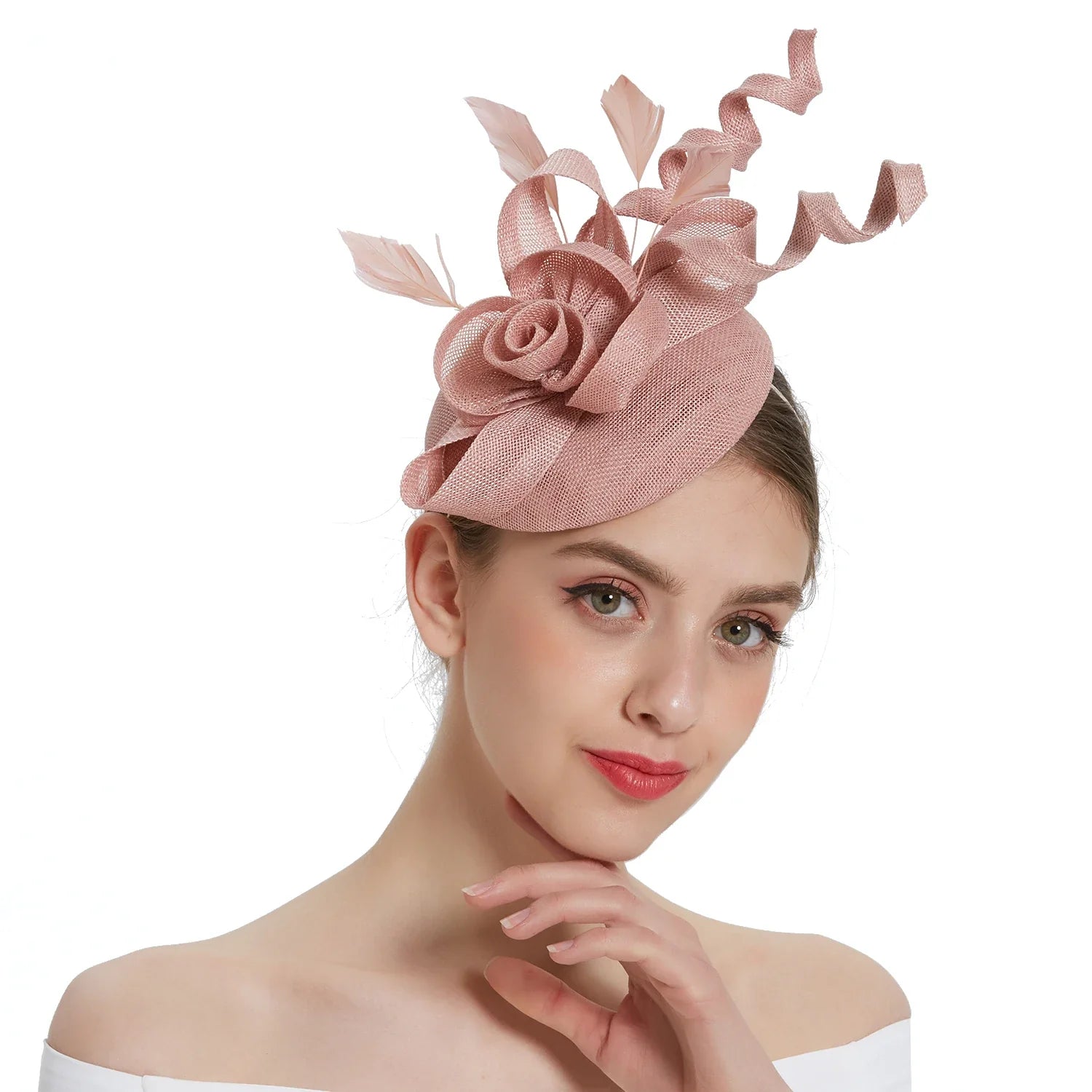 2025 Women Fascinator Hat Folding accessories Headband Bridal Hair Clip Accessories Kentucky Derby Cocktail Party Festival Hat