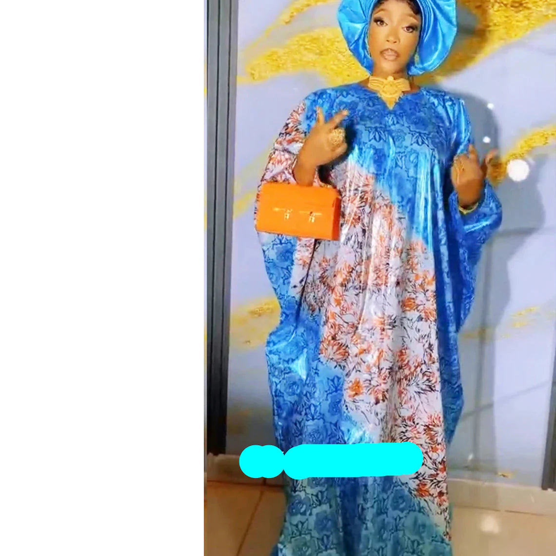 African Traditional  Print Bazin Rich Bubu Dress Original Dashiki