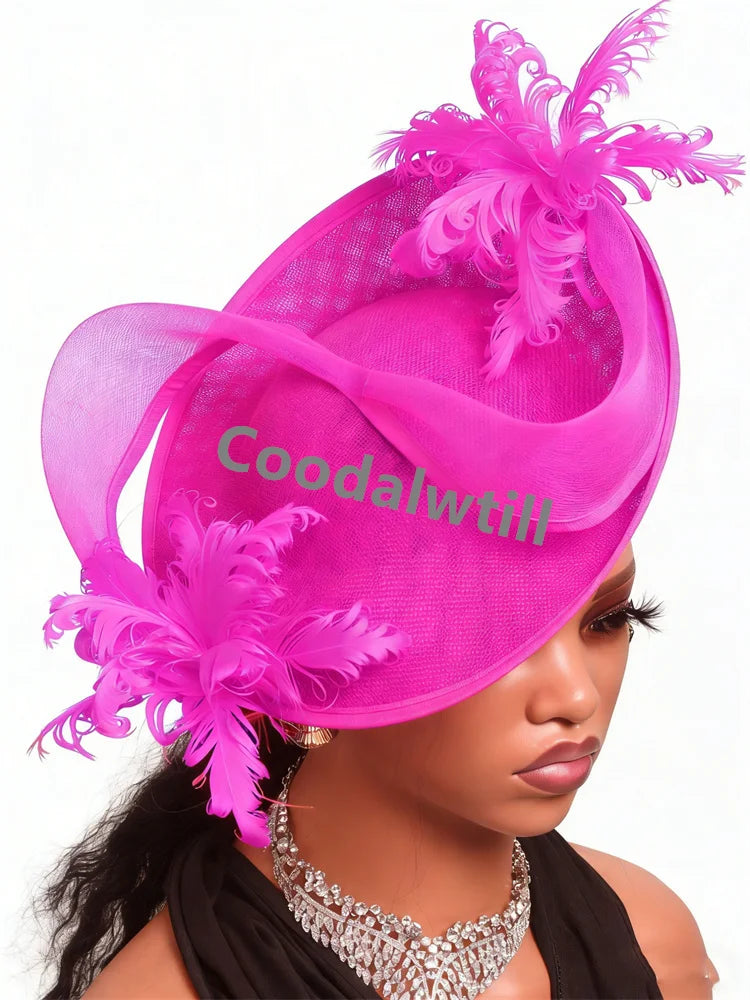 Women's Fascinator Derby Headpiece Feather Fancy Caps