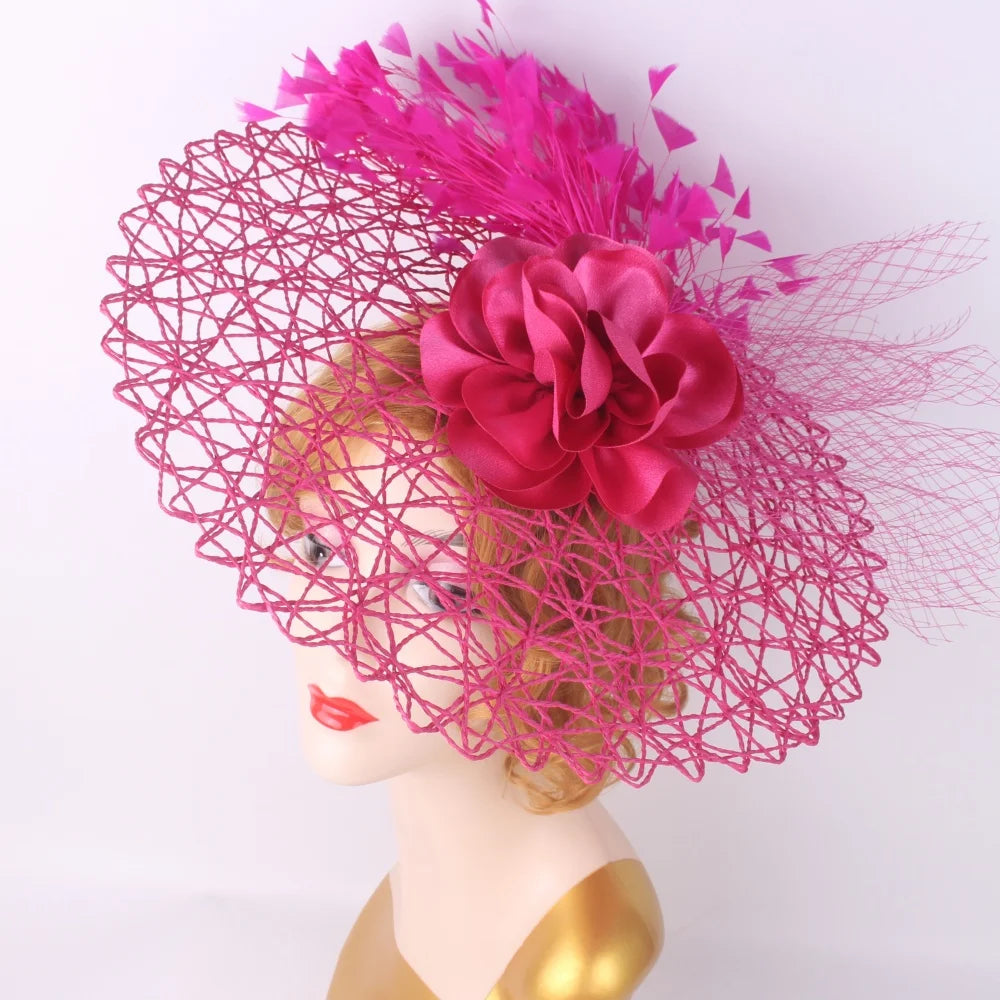 Floral Fascinator Headpiece - Bridal & Occasion Pillbox Hat