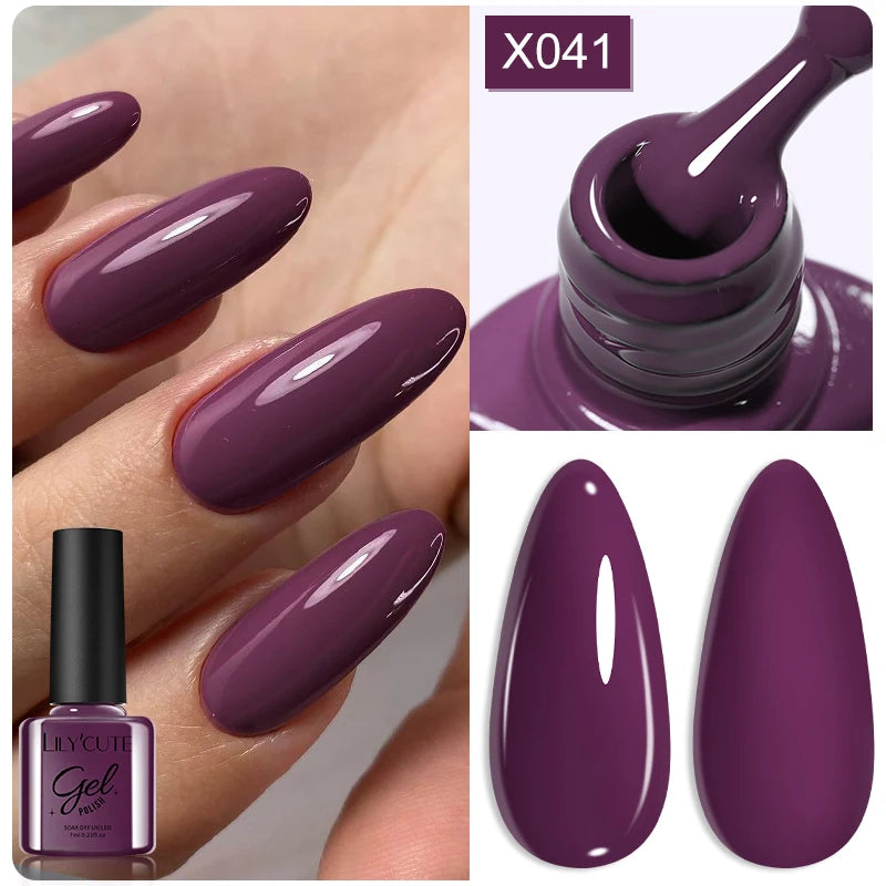 UV Gel Nail Polish | Brown Red Purple Coffee Shades | HotTrendyPicks