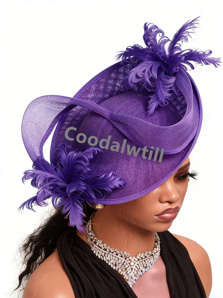 Women's Fascinator Derby Headpiece Feather Fancy Caps